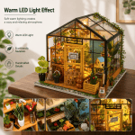 Miniature Greenhouse DIY Kit, Dollhouse Greenhouse Kit, Mini Garden House, DIY Miniature House, Craft Kit, Gift for Adults - Image 2