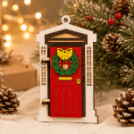 Christmas Door Ornament SVG Bundle, Holiday Door Hanger Cut Files, Christmas Wreath Decor, Layered Laser Cut Designs, Cricut Glowforge - Image 2