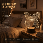 3D Butterfly LED Acrylic Lamp SVG, Butterfly LED Lamp Laser Cut File, Acrylic Night Light Design, Glowforge File, Cricut SVG, Laser Engraving File, Digital Download, Instant Download