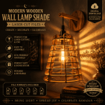 Modern Wooden Wall Lamp SVG | Laser Cut Wall Sconce Files | Glowforge Cricut CNC | DXF EPS AI PDF PNG | Digital Download