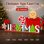 Christmas Sign SVG | Laser Cut Christmas Decor - Image 7