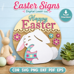 Easter Signs SVG | Easter Door Sign Laser Cut File | Digital Download | CDR SVG PNG DXF PDF EPS - Image 7