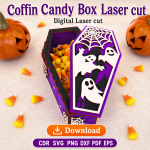 Halloween Coffin Box SVG | Candy Box Laser Cut File - Image 7