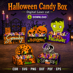 Halloween Treat Box SVG | Candy Box Laser Cut File