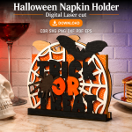 Halloween Table Decor SVG | Napkin Holder Laser Cut File - Image 7