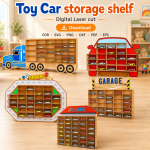 Toy Car Display Rack SVG | Laser Cut Storage Shelf