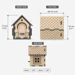 Christmas Advent Calendar SVG Laser Cut File, 3D House Tower 24 Day Countdown, Wooden Xmas Calendar DXF PDF EPS - Image 3