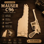 Mauser C96 Wooden Model Laser Cut Files | DIY Plywood Gun Kit | SVG DXF AI PDF EPS | Digital Download