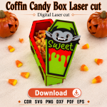 Halloween Coffin Box SVG | Candy Box Laser Cut File - Image 8