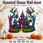 Haunted House SVG | Halloween Wall Decor Laser Cut - Image 8