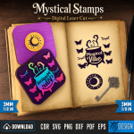Mystical Stamp SVG | Witchy Laser Cut File - Image 8