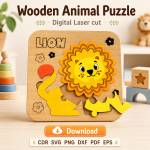 Animal Puzzle SVG | Wooden Montessori Puzzle Laser Cut - Image 8