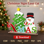 Christmas Sign SVG | Laser Cut Christmas Decor - Image 8
