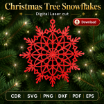Christmas Snowflake SVG | Laser Cut Tree Ornament - Image 8