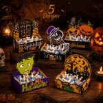 Halloween Candy Holder SVG Bundle | Halloween Treat Box SVG | Candy Box Laser Cut Files | Skeleton, Pumpkin, Frankenstein