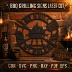 BBQ Grilling Quotes SVG, Funny Grill Master Signs, Backyard Patio Decor, Laser Cut File Bundle - Image 8
