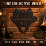 BBQ Grilling Quotes SVG, Funny Grill Master Signs, Backyard Patio Decor, Laser Cut File Bundle - Image 3