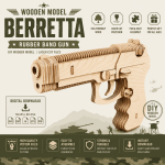 Wooden Rubber Band Pistol SVG | Laser Cut Files DXF AI EPS PDF | DIY Wooden Model | CNC Vector Template | Instant Digital Download