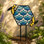 Laser Cut Plant Stakes SVG Bundle | 12 Garden Stake Designs | Bee Butterfly Flower Metal Garden Decor | Glowforge CNC DXF AI EPS PDF Files - Image 9