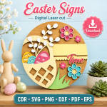 Easter Signs SVG | Easter Door Sign Laser Cut File | Digital Download | CDR SVG PNG DXF PDF EPS - Image 9