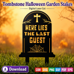 Halloween Graveyard Stakes SVG | Tombstone Yard Decor Laser Cut - Image 9