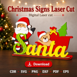 Christmas Sign SVG | Laser Cut Christmas Decor - Image 9
