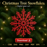 Christmas Snowflake SVG | Laser Cut Tree Ornament - Image 9