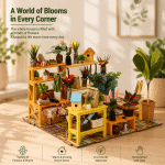 Miniature Greenhouse DIY Kit, Dollhouse Greenhouse Kit, Mini Garden House, DIY Miniature House, Craft Kit, Gift for Adults - Image 3