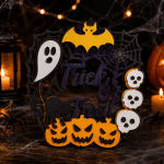 Halloween Wreath SVG Bundle, Layered Halloween Door Wreath SVG, Spooky Season Welcome Sign, - Image 5