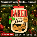 Custom Family Ornament SVG | Christmas Tree Ornament - Image 10