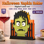 Halloween Table Decor SVG | Napkin Holder Laser Cut File - Image 10