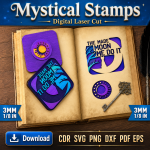 Mystical Stamp SVG | Witchy Laser Cut File - Image 10