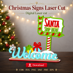 Christmas Sign SVG | Laser Cut Christmas Decor - Image 10