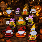 Halloween Gnome SVG Bundle, Layered Gnome Shelf Sitter SVG, Fall Gnome Laser Cut Files, Glowforge SVG, Cricut, LightBurn, DXF PNG EPS