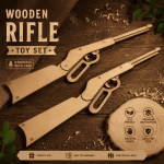 Wooden Rubber Band Rifle SVG | DIY Laser Cut Toy Rifle Template | Plywood Rifle DXF | CNC Cut File | Glowforge Ready | Instant Digital Download