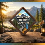 Camping Sign Bundle SVG - Image 3