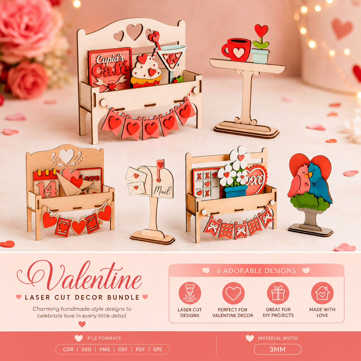 98dfa2f7-6c57-483f-a790-3824bf5a9f3d Valentine's day beach sign laser cut file digital download instant download SVG DXF PDF PNG EPS CDR - Image 1