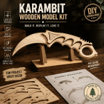 Karambit Wooden Model Kit SVG | DIY Laser Cut Wood Knife Template | CNC Router Files | Glowforge Ready | Instant Digital Download | DXF EPS AI CDR - Image 2