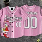 Army Rose Custom Kids and Youth Baseball Jersey, SN Character Baseball Jersey, Summer Vacation