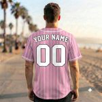 Army Rose Custom Kids and Youth Baseball Jersey, SN Character Baseball Jersey, Summer Vacation - Image 3