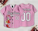 Army Rose Custom Kids and Youth Baseball Jersey, SN Character Baseball Jersey, Summer Vacation - Image 4