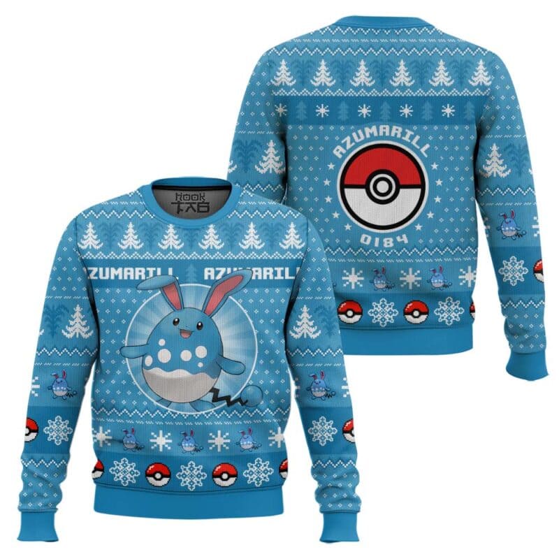 Azumarill the Bubble Bunny Ugly Sweater