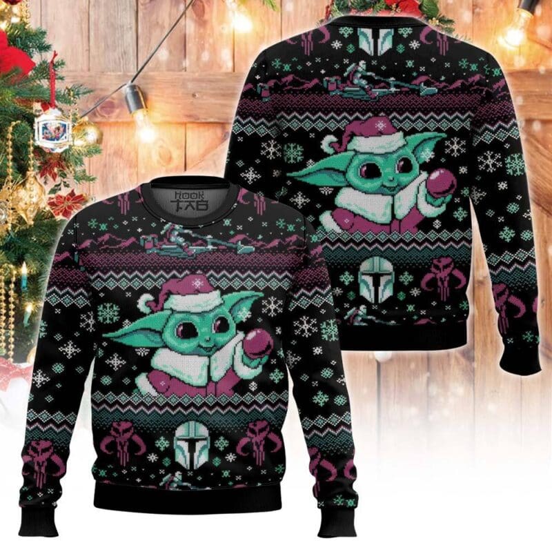 Baby Alien Ornament Ugly Christmas Sweater, Cute Space Xmas Sweatshirt