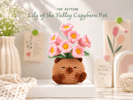 Lily of the Valley Capybara Crochet Pattern PDF, Cute Amigurumi Flower Pot, Crochet Capybara Pattern, DIY Plush Toy, Instant Download
