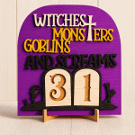 Halloween Countdown Calendar SVG | Pumpkin Countdown Sign SVG | Interchangeable Number Blocks | Laser Cut File | Glowforge SVG | Halloween Decor | Digital Download - Image 3