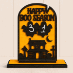 Halloween Countdown Calendar SVG | Pumpkin Countdown Sign SVG | Interchangeable Number Blocks | Laser Cut File | Glowforge SVG | Halloween Decor | Digital Download - Image 4