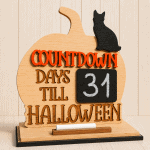 Halloween Countdown Calendar SVG | Pumpkin Countdown Sign SVG | Interchangeable Number Blocks | Laser Cut File | Glowforge SVG | Halloween Decor | Digital Download - Image 5