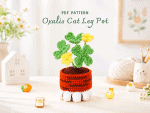 Oxalis Cat Leg Pot Crochet Pattern PDF, Amigurumi Flower Pot Pattern, Handmade Plant Pot Cover, Crochet Home Decor, Instant Download - Image 5