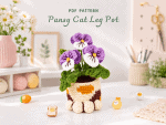 Pansy Cat Leg Pot Crochet Pattern PDF, Flower Pot Crochet Pattern, Cat Paw Planter Cover, Amigurumi Plant Pot, Instant Download