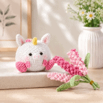 Crochet Bunny Flower Pot PDF Pattern, Amigurumi Bunny Crochet Pattern, Floral Bunny Plush Tutorial, Easter Crochet DIY, Instant Download - Image 5